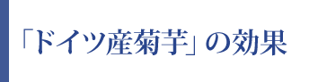 「ドイツ産菊芋」の効果