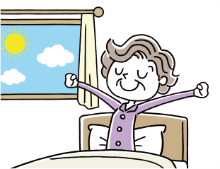 目覚めイラスト